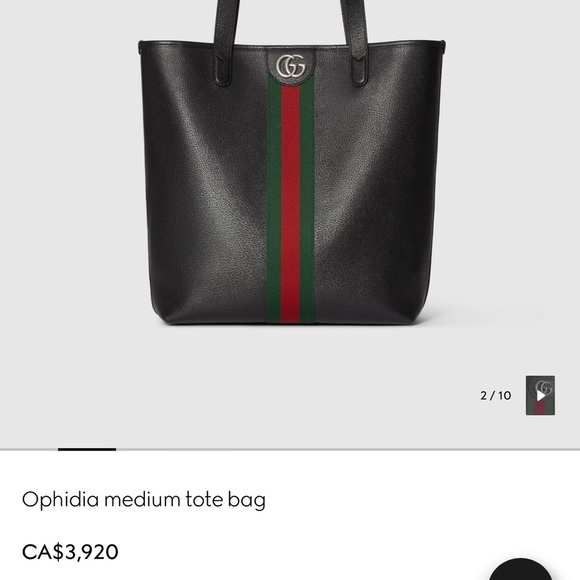 Vintage Gucci black leather drawstring medium shoulder tote bag - Picture 16 of 16